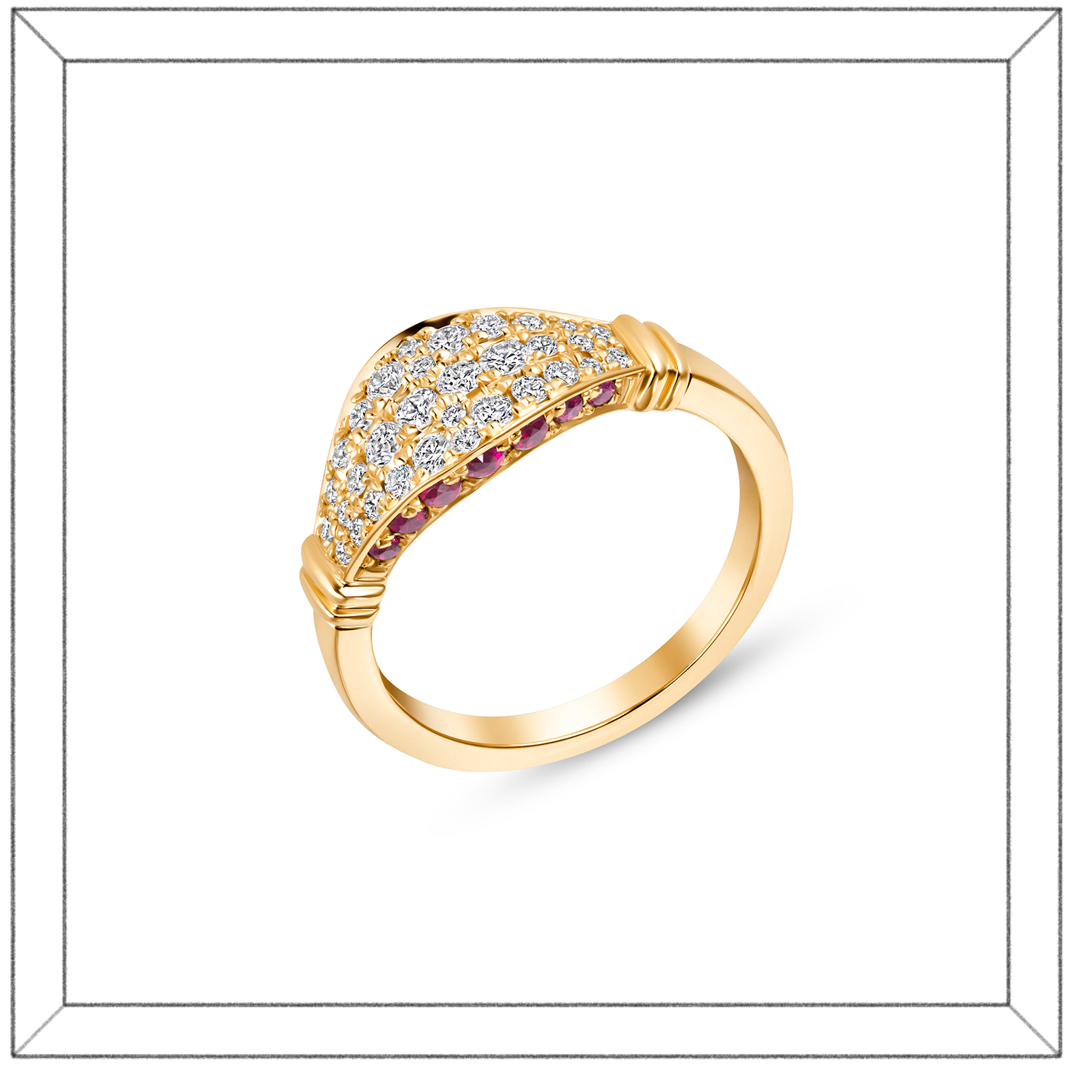 Maia Ruby Pave' Ring
