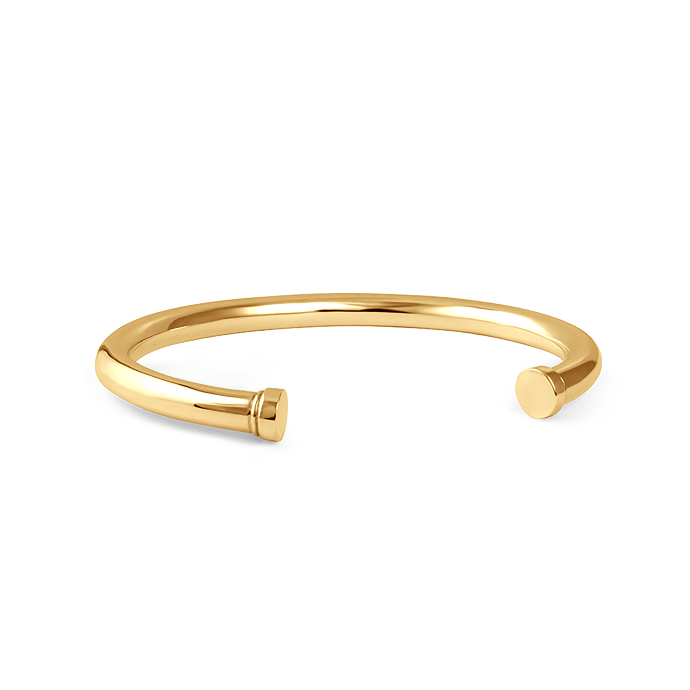 Doric cuff, thin yellow-gold cuff bracelet